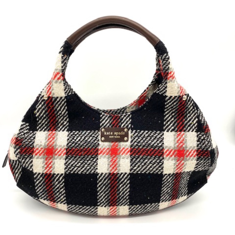 Kate Spade New York Ruby Park Shon Plaid Satchel Handbag~Vintage~Rare~
